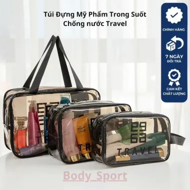 Túi Đựng Mỹ Phẩm Trong Suốt Chống Thấm Nước Du Lịch HL122 - Giảm 20% còn 19.498đ 1