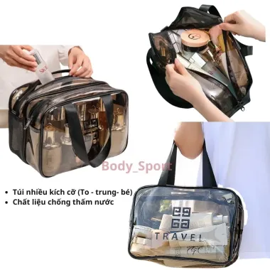 Túi Đựng Mỹ Phẩm Trong Suốt Chống Thấm Nước Du Lịch HL122 - Giảm 20% còn 19.498đ 3