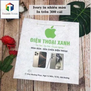Tui Giay Cung In Theo Yeu Cau - Túi Ivorry Tráng Đẹp, Giá Chỉ 5k, Cute Đựng Quà