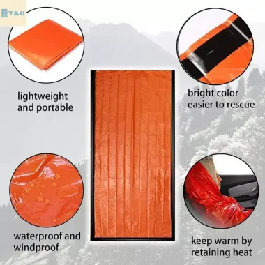Túi Ngủ Khẩn Cấp Siêu Nhẹ Không Thấm Nước Mylar Cho Cắm Trại, Đi Bộ Đường Dài Giá Rẻ