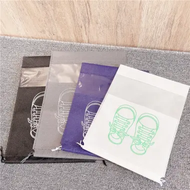 Túi Vải Đựng Giày Dây Rút Chống Bẩn Du Lịch Giá Rẻ - mua 10pcs chỉ 45000đ 3 Túi Vải Đựng Giày Dây Rút Chống Bẩn Du Lịch Giá Rẻ - mua 10pcs chỉ 45000đ 3