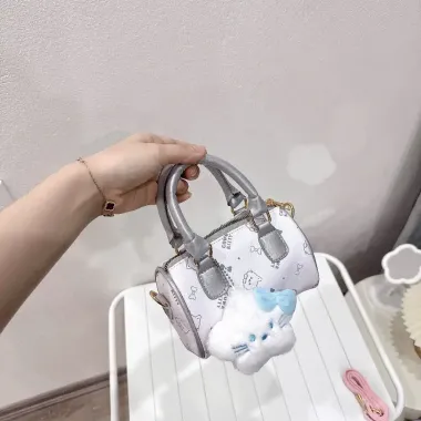 Túi Xách Nữ Đeo Chéo Mini Dáng Trống In Mèo Da PU Phong Cách Hàn Quốc Giá Rẻ 74k 3