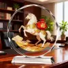 Tượng Ngựa Pha Lê Cao Cấp Trang Trí Phòng Khách - Quà Tân Gia 2.026 Giảm Giá