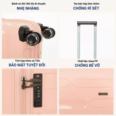 Vali Du Lịch LUG LS802 Chống Bể Vỡ Khóa TSA, Giá Rẻ 990k - Xách Tay 20inch, Ký Gửi 24inch 4 Vali Du Lịch LUG LS802 Chống Bể Vỡ Khóa TSA, Giá Rẻ 990k - Xách Tay 20inch, Ký Gửi 24inch 4