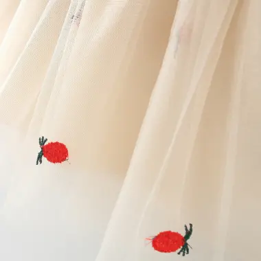 Váy bé gái thun cotton đỏ đô Hàn Quốc 6-36 tháng phối lưới thêu dứa vintage giá sale 119k 9 Váy bé gái thun cotton đỏ đô Hàn Quốc 6-36 tháng phối lưới thêu dứa vintage giá sale 119k 9