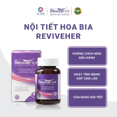 Viên Uống Nội Tiết Hoa Bia ReviveHer Giúp Cân Bằng Nội Tiết, Điều Hòa Kinh Nguyệt, Ít Kinh, Mất Kinh 2