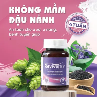 Viên Uống Nội Tiết Hoa Bia ReviveHer Giúp Cân Bằng Nội Tiết, Điều Hòa Kinh Nguyệt, Ít Kinh, Mất Kinh 3