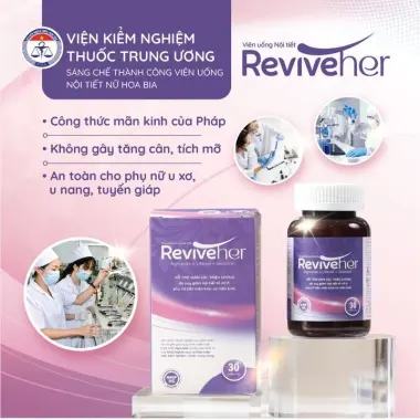 Viên Uống Nội Tiết Hoa Bia ReviveHer Giúp Cân Bằng Nội Tiết, Điều Hòa Kinh Nguyệt, Ít Kinh, Mất Kinh 9