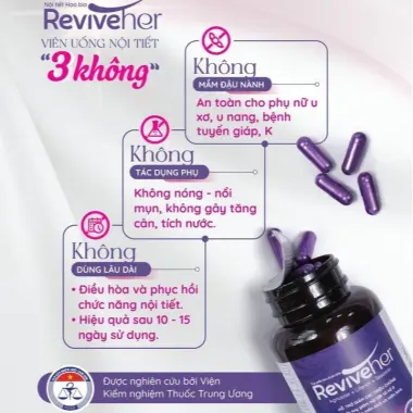 Viên Uống Nội Tiết Hoa Bia ReviveHer Giúp Cân Bằng Nội Tiết, Điều Hòa Kinh Nguyệt, Ít Kinh, Mất Kinh 10
