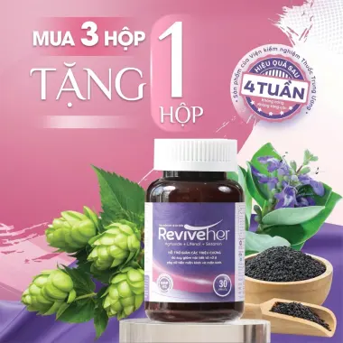 Viên Uống Nội Tiết Hoa Bia ReviveHer Giúp Cân Bằng Nội Tiết, Điều Hòa Kinh Nguyệt, Ít Kinh, Mất Kinh 12