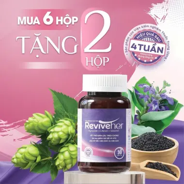 Viên Uống Nội Tiết Hoa Bia ReviveHer Giúp Cân Bằng Nội Tiết, Điều Hòa Kinh Nguyệt, Ít Kinh, Mất Kinh 13