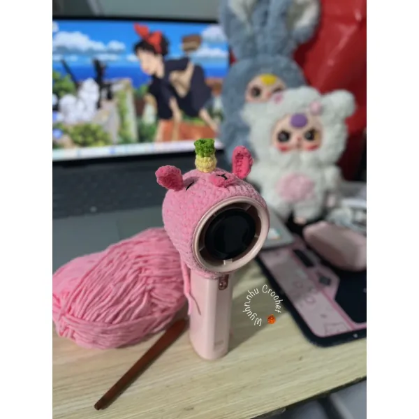 Hình ảnh sản phẩm Vỏ Bọc Quạt Cầm Tay Goojodoq Len - Giảm 21% Chỉ 55.000đ, Cầm Tay Thoải Mái