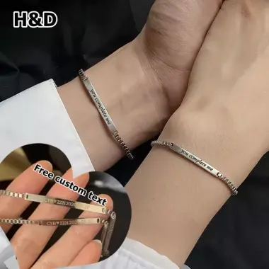 Vòng Tay Cặp Đôi Tùy Chỉnh Thép Không Gỉ Mạ Vàng - Quà Tặng Valentine Chỉ 50k! 6 Vòng Tay Cặp Đôi Tùy Chỉnh Thép Không Gỉ Mạ Vàng - Quà Tặng Valentine Chỉ 50k! 6