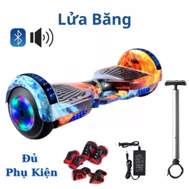 Xe Cân Bằng Điện, Xe Điện Cân Bằng 2 bánh lớn 6.5 inch - Nhạc - Bluetooth tặng miếng bảo vệ + tay cầm cao cấp 14