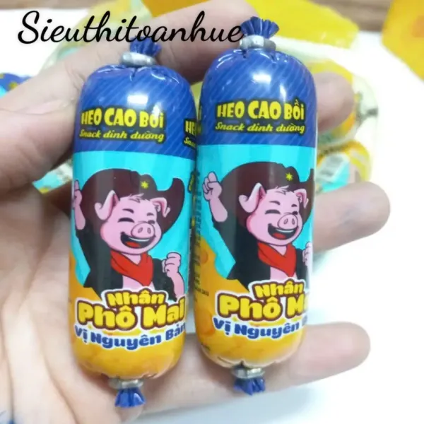 Hình ảnh sản phẩm Xúc xích Heo cao bồi phô mai vị bắp tiệt trùng 15cây/túi 32gr giá rẻ chỉ 89.300đ