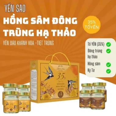 Yến Sào Khánh Hòa Hồng Sâm Đông Trùng Hạ Thảo Chưng Sẵn Tươi 35% Giảm Giá Cực Sốc 160k 3