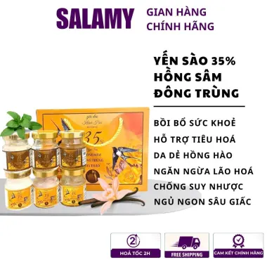Yến Sào Khánh Hòa Hồng Sâm Đông Trùng Hạ Thảo Chưng Sẵn Tươi 35% Giảm Giá Cực Sốc 160k 11