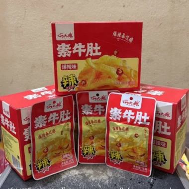1 Hộp 20 Gói Khuyết Nha Xỉ Cay Giòn Kiều Đại Nương, Cấp Độ Siêu Cay (gói 16gr) 7
