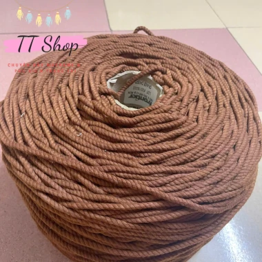 [10m dây 5mm] Dây thừng macrame cotton sợi 5mm mềm mịn đủ màu làm trang trí (decor) [10m] | TT Shop 4