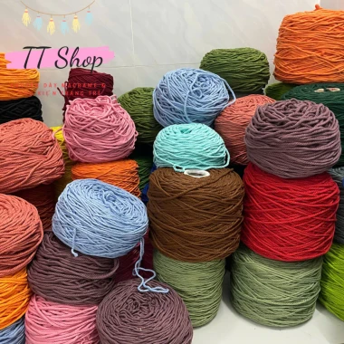 [10m dây 5mm] Dây thừng macrame cotton sợi 5mm mềm mịn đủ màu làm trang trí (decor) [10m] | TT Shop 5