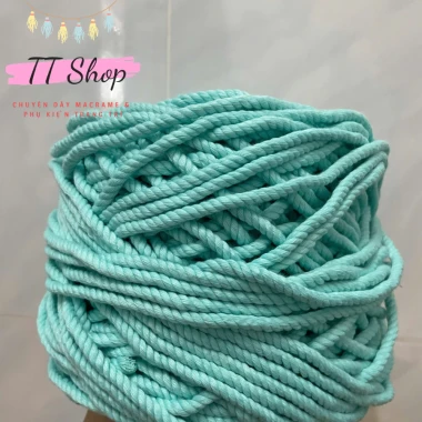 [10m dây 5mm] Dây thừng macrame cotton sợi 5mm mềm mịn đủ màu làm trang trí (decor) [10m] | TT Shop 13