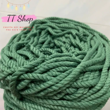 [10m dây 5mm] Dây thừng macrame cotton sợi 5mm mềm mịn đủ màu làm trang trí (decor) [10m] | TT Shop 15