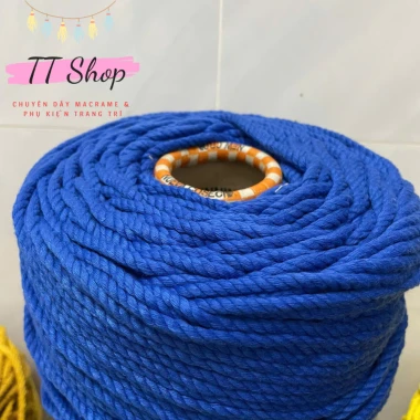 [10m dây 5mm] Dây thừng macrame cotton sợi 5mm mềm mịn đủ màu làm trang trí (decor) [10m] | TT Shop 18