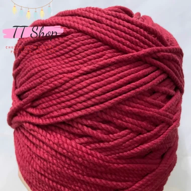 [10m dây 5mm] Dây thừng macrame cotton sợi 5mm mềm mịn đủ màu làm trang trí (decor) [10m] | TT Shop 23