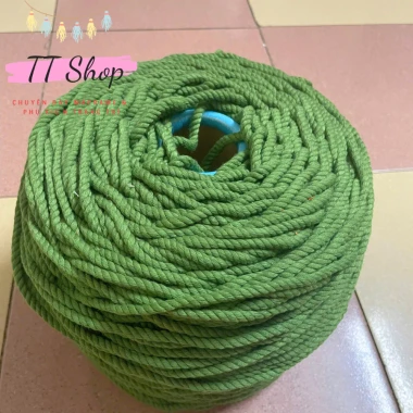 [10m dây 5mm] Dây thừng macrame cotton sợi 5mm mềm mịn đủ màu làm trang trí (decor) [10m] | TT Shop 28