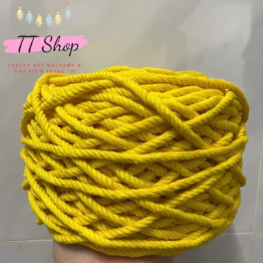 [10m dây 5mm] Dây thừng macrame cotton sợi 5mm mềm mịn đủ màu làm trang trí (decor) [10m] | TT Shop 29