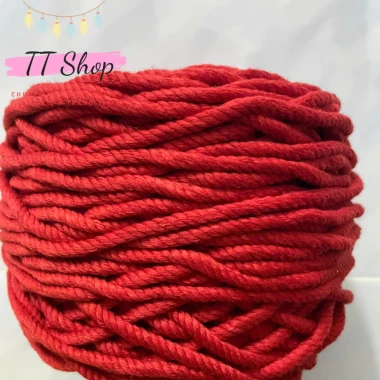 [10m dây 5mm] Dây thừng macrame cotton sợi 5mm mềm mịn đủ màu làm trang trí (decor) [10m] | TT Shop 30