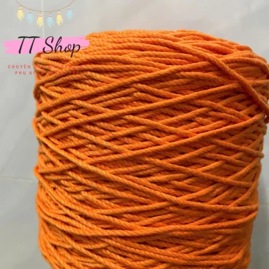 [10m dây 5mm] Dây thừng macrame cotton sợi 5mm mềm mịn đủ màu làm trang trí (decor) [10m] | TT Shop 31