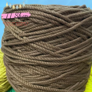 [10m dây 5mm] Dây thừng macrame cotton sợi 5mm mềm mịn đủ màu làm trang trí (decor) [10m] | TT Shop 35