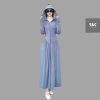 [2 lớp] chống nắng váy toàn thân thun lạnh,mũ vành to rộng,tay xỏ ngón,mẫu mới 2.025,T&C 2 fashion. 4