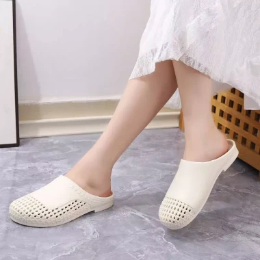 2025 Dép Sục Nữ Đế Bệt Vintage Cao Su Non Êm Mềm Thoáng Khí – Hottrend Dép Cross Nữ -2201 9