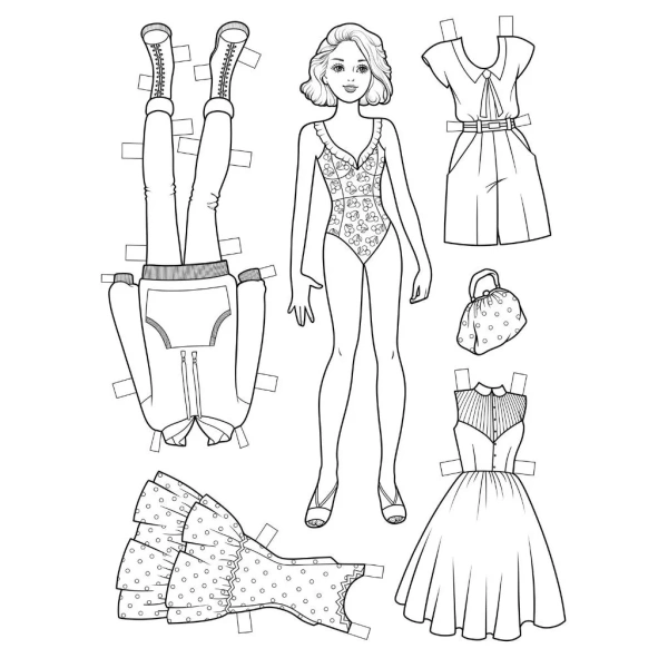 Trải nghiệm sáng tạo cùng 50 trang tranh búp bê: Gợi ý trang phục và hoạt động thủ công cho bé