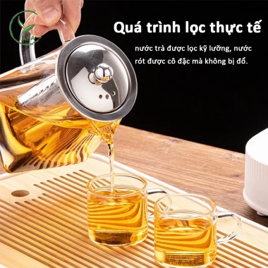 Ấm trà thủy tinh chịu nhiệt 550-950ml có lõi lọc Inox, đun nóng trực tiếp, giá chỉ 89.000đ 3 Ấm trà thủy tinh chịu nhiệt 550-950ml có lõi lọc Inox, đun nóng trực tiếp, giá chỉ 89.000đ 3