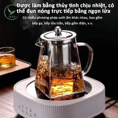Ấm trà thủy tinh chịu nhiệt 550-950ml có lõi lọc Inox, đun nóng trực tiếp, giá chỉ 89.000đ 6 Ấm trà thủy tinh chịu nhiệt 550-950ml có lõi lọc Inox, đun nóng trực tiếp, giá chỉ 89.000đ 6