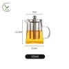 Ấm trà thủy tinh chịu nhiệt 550-950ml có lõi lọc Inox, đun nóng trực tiếp, giá chỉ 89.000đ 11