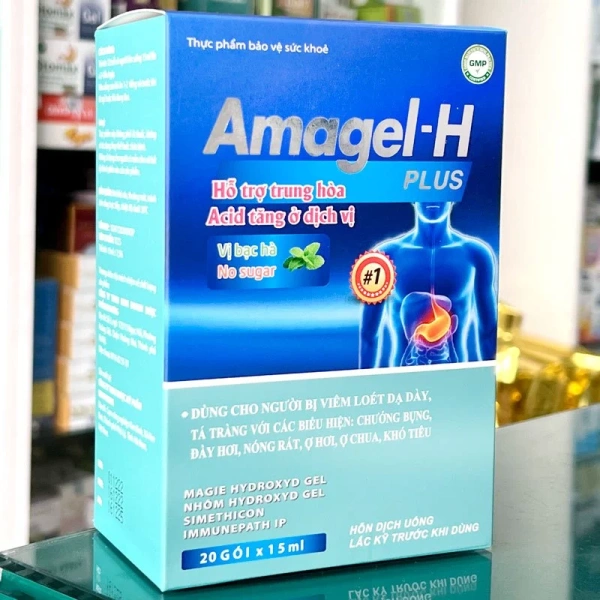 Hình ảnh sản phẩm Amagel- H Plus, Hỗ trợ giảm nguy cơ viêm loét dạ dày, tá tràng, vị bạc hà, không đường
