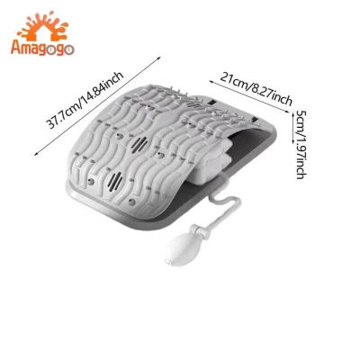 Amagogo Đệm Căng Lưng Hỗ Trợ Bơm Hơi Gối Du Lịch - Ghế văn phòng thoải mái, giảm 20% 4 Amagogo Đệm Căng Lưng Hỗ Trợ Bơm Hơi Gối Du Lịch - Ghế văn phòng thoải mái, giảm 20% 4