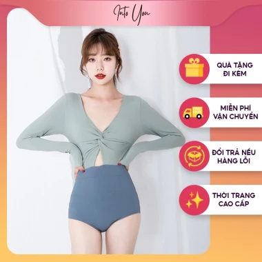 Áo Bơi Nữ Dài Tay Xẻ Ngực V Quyến Rũ - Bikini Liền Thân Đi Biển Giá Cực Sốc 320k 9 Áo Bơi Nữ Dài Tay Xẻ Ngực V Quyến Rũ - Bikini Liền Thân Đi Biển Giá Cực Sốc 320k 9