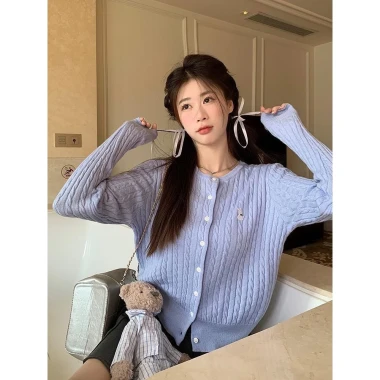 Áo Cardigan Len Thêu Logo Thỏ Hàn Quốc - Giá Cực Sốc 206K 7