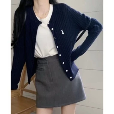 Áo Cardigan Len Thêu Logo Thỏ Hàn Quốc - Giá Cực Sốc 206K 13