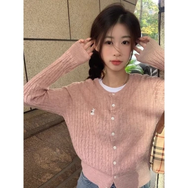 Áo Cardigan Len Thêu Logo Thỏ Hàn Quốc - Giá Cực Sốc 206K 15
