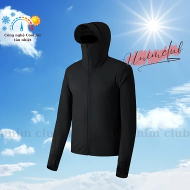 Áo Chống Nắng 2 Lớp Nam Nữ Thế Hệ Mới Mũ Có Lưới Che Chán Chất Liệu Cool Air Mát Lạnh Chống Nắng Ngừa Tia UV Hiệu Quả Ch 2