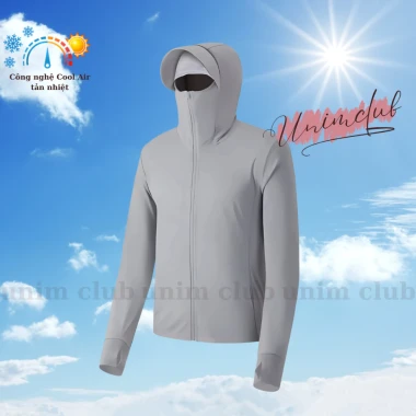 Áo Chống Nắng 2 Lớp Nam Nữ Thế Hệ Mới Mũ Có Lưới Che Chán Chất Liệu Cool Air Mát Lạnh Chống Nắng Ngừa Tia UV Hiệu Quả Ch 4