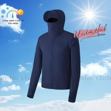 Áo Chống Nắng 2 Lớp Nam Nữ Thế Hệ Mới Mũ Có Lưới Che Chán Chất Liệu Cool Air Mát Lạnh Chống Nắng Ngừa Tia UV Hiệu Quả Ch 5