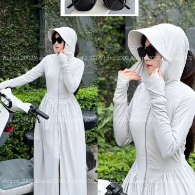 Áo Chống Nắng Toàn Thân Nữ - Váy Thun Lạnh Chống Tia UV Tặng Kính Râm Giảm 53k 3 Áo Chống Nắng Toàn Thân Nữ - Váy Thun Lạnh Chống Tia UV Tặng Kính Râm Giảm 53k 3