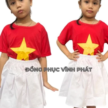Áo Cờ Đỏ Sao Vàng Cho Bé Múa Giá Cực Sỉ 35K Bộ Quần Váy Đầy Đủ Size Chất Đẹp 7 Áo Cờ Đỏ Sao Vàng Cho Bé Múa Giá Cực Sỉ 35K Bộ Quần Váy Đầy Đủ Size Chất Đẹp 7